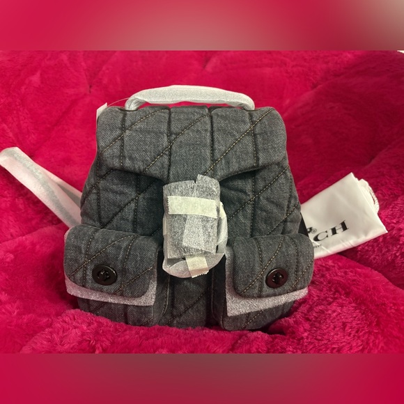 Coach Handbags - Coach Quilted Denim Tabby Backpack